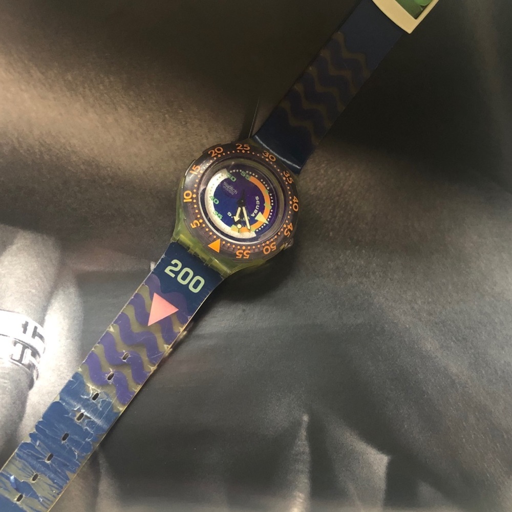RARE Collectible vintage 90s SCUBA Swatch watch waterproof 1992 - Picture 3 of 7